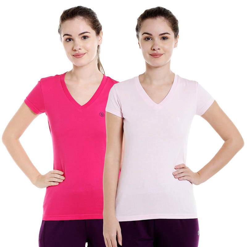 Bodycare Bodyactive Pack Of 2 Women'S Tshirt - Multi-Color (S)