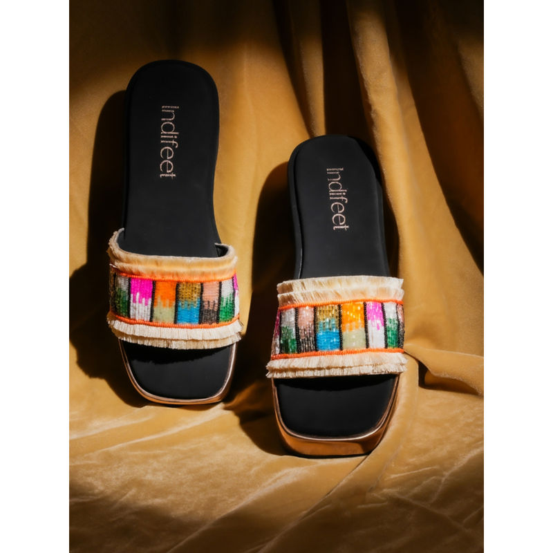 Indifeet Multi-Color Chunky & Trendy Beaded Ethnic (UK 4)