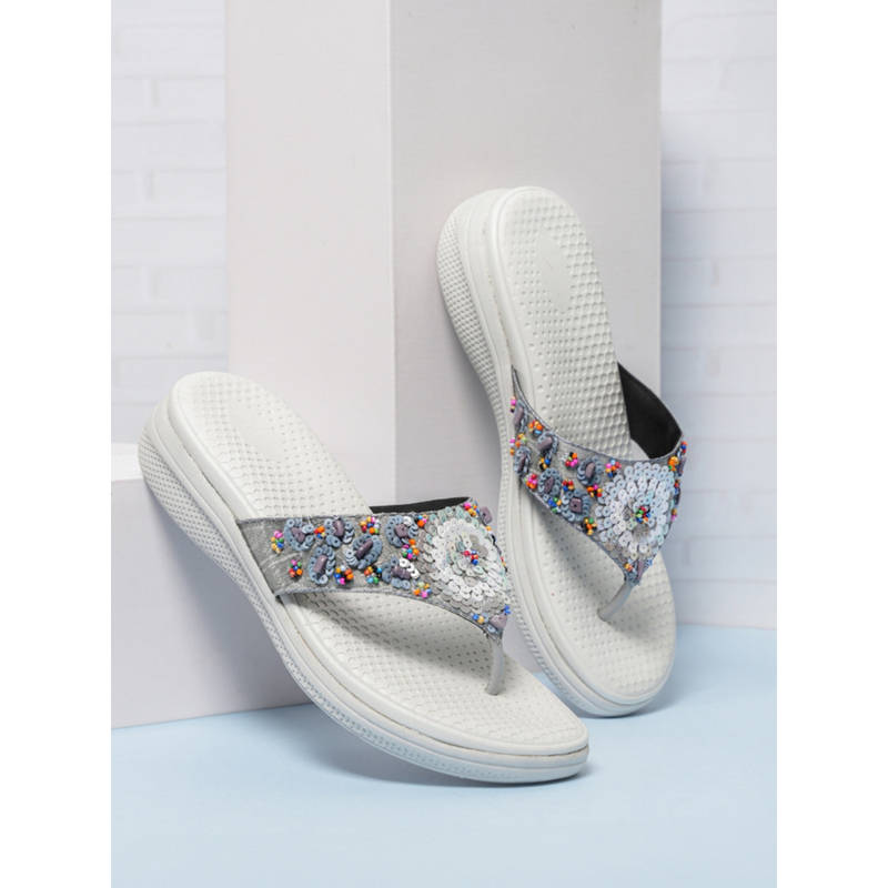 Indifeet Blue Comfortable & Fancy EVA Sandals Traditional Design (UK 3)