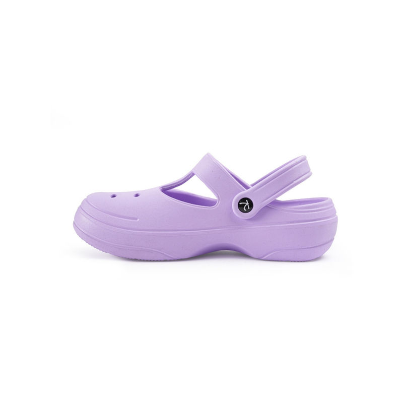 Indifeet Purple Classic and Stylish Waterproof Rubber Clogs (UK 3)