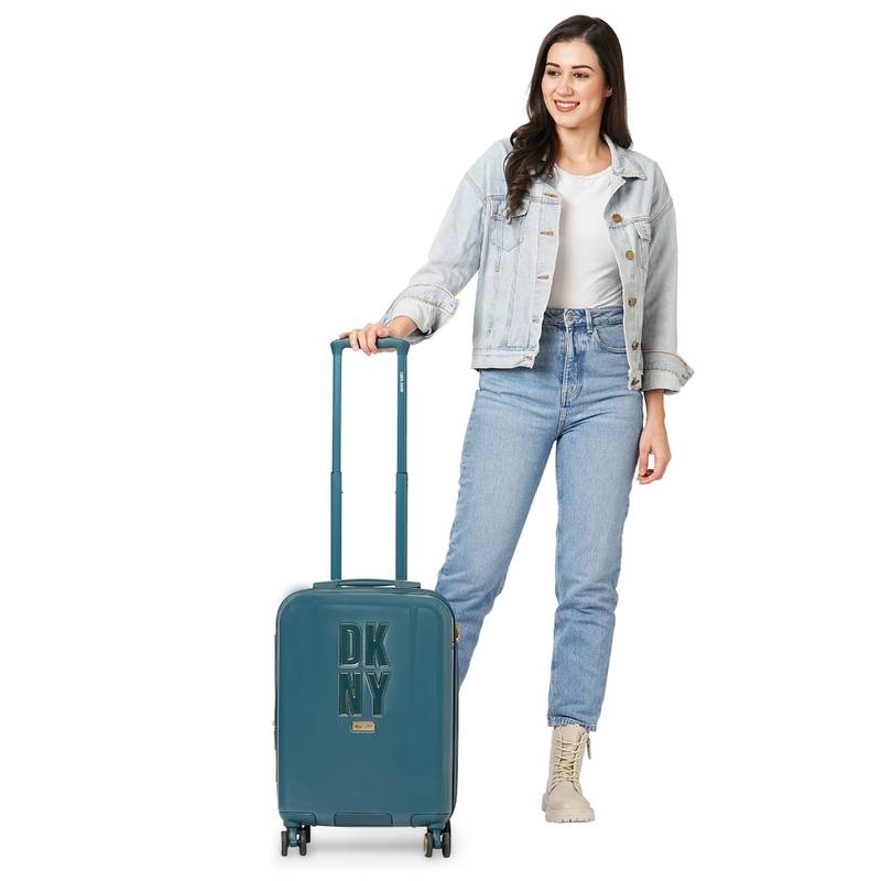 DKNY New Era Teal ABS & PC Hard Luggage Bag (S)