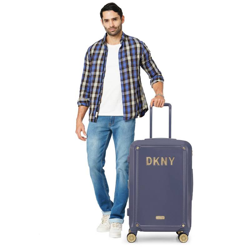 DKNY Classic Blue Touch Twilight ABS & PC Hard Luggage Bag (M)