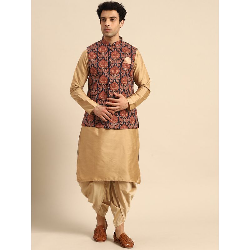 KISAH Men Multi Nehru Jacket Kurta Dhoti (Set of 3) (38)