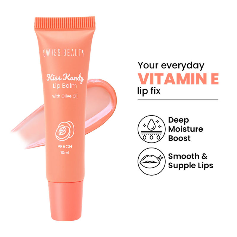 Swiss Beauty Kiss Kandy Lip Balm - 01 Peach