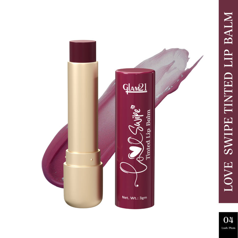 GLAM21 Love Swipe Tinted Lip Balm with Vitamin C, Hyaluronic Acid, Ceramide & SPF 30
