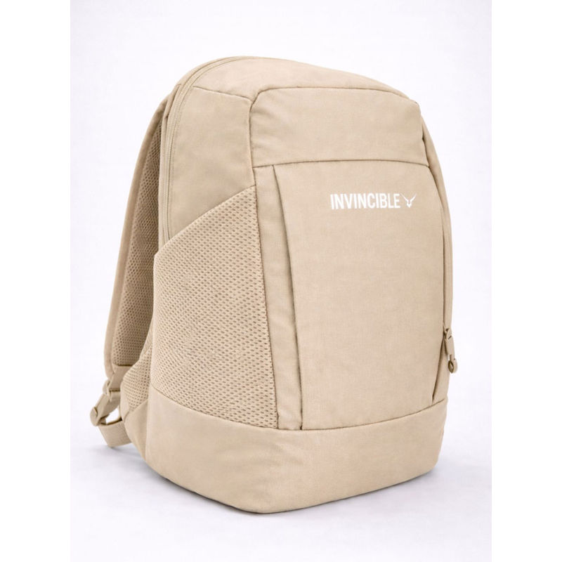 Buy INVINCIBLE Unisex Beige Solid Backpack Online