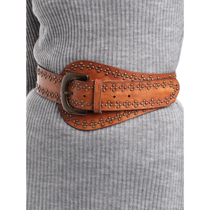 ART N VINTAGE Women Semi Formal Leather Textured Rust Belt (28)