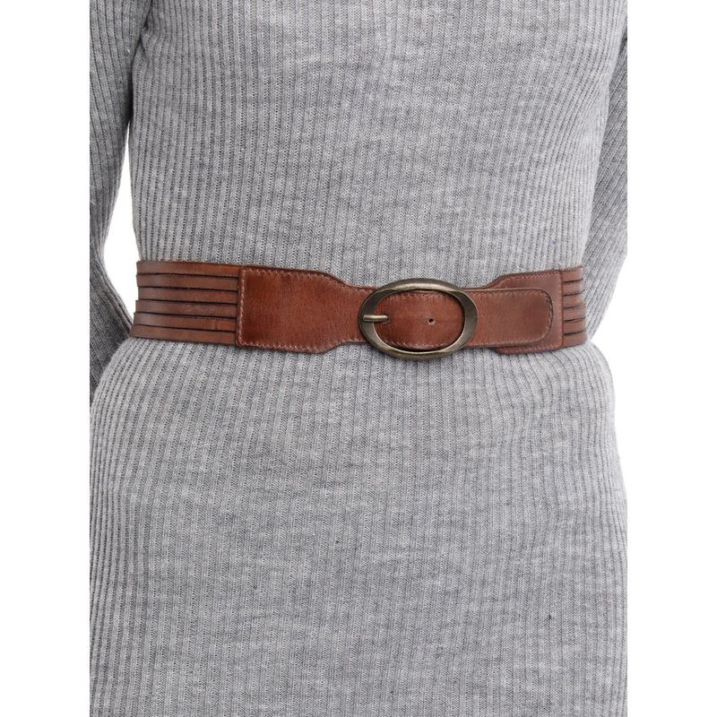 ART N VINTAGE Women Semi Formal Leather Textured Rust Belt (32)