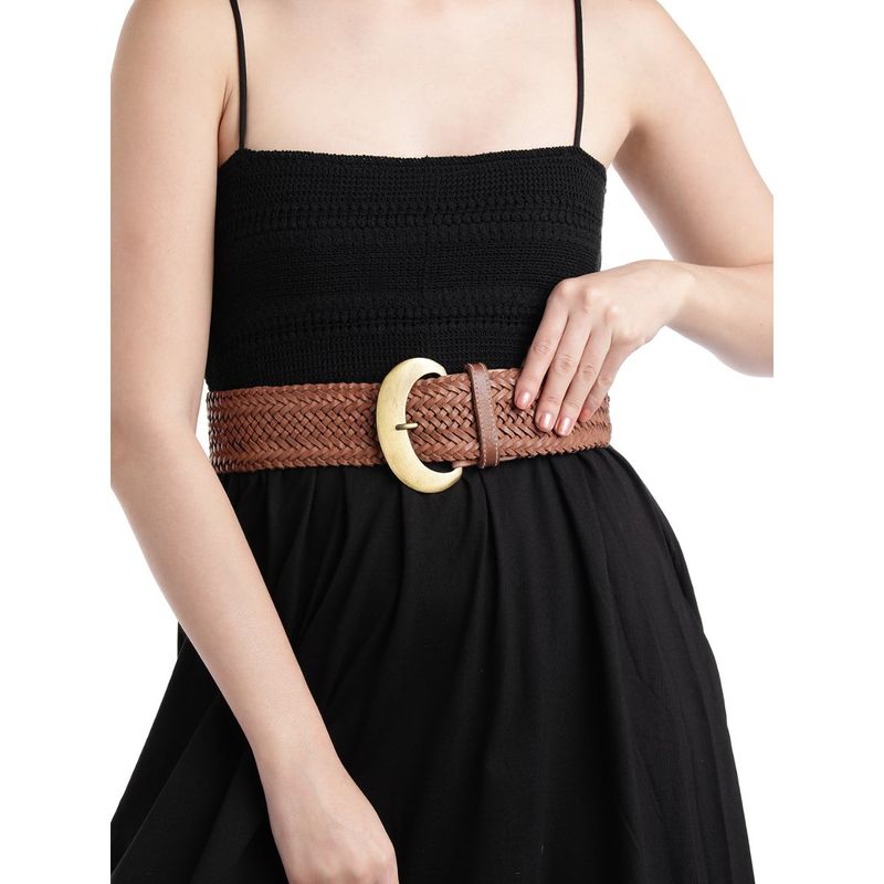 ART N VINTAGE Women Semi Formal Leather Textured Rust Belt (46)