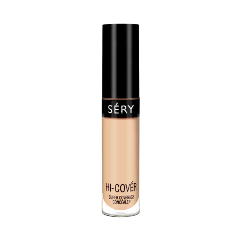 SERY Hi-Cover Super Coverage Concealer- 24 Hrs Highly Pigmented Matte Finish - Light Wheat