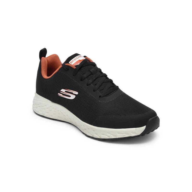SKECHERS Men Terrenex Black & Orange Casual Lace Up Sneakers (UK 7)