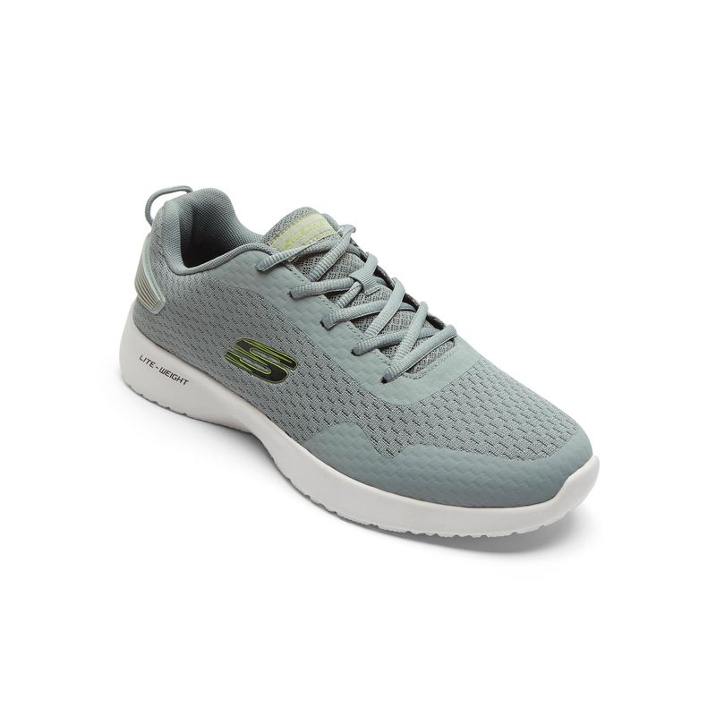 SKECHERS Men Dynamight Grey Lime Casual Sneakers (UK 6)