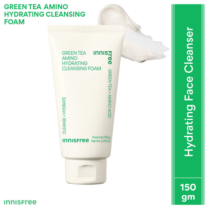 Innisfree Green Tea Amino Acid Foam Cleanser - Hydrating, Soft & Rich Cleanser For Daily Use
