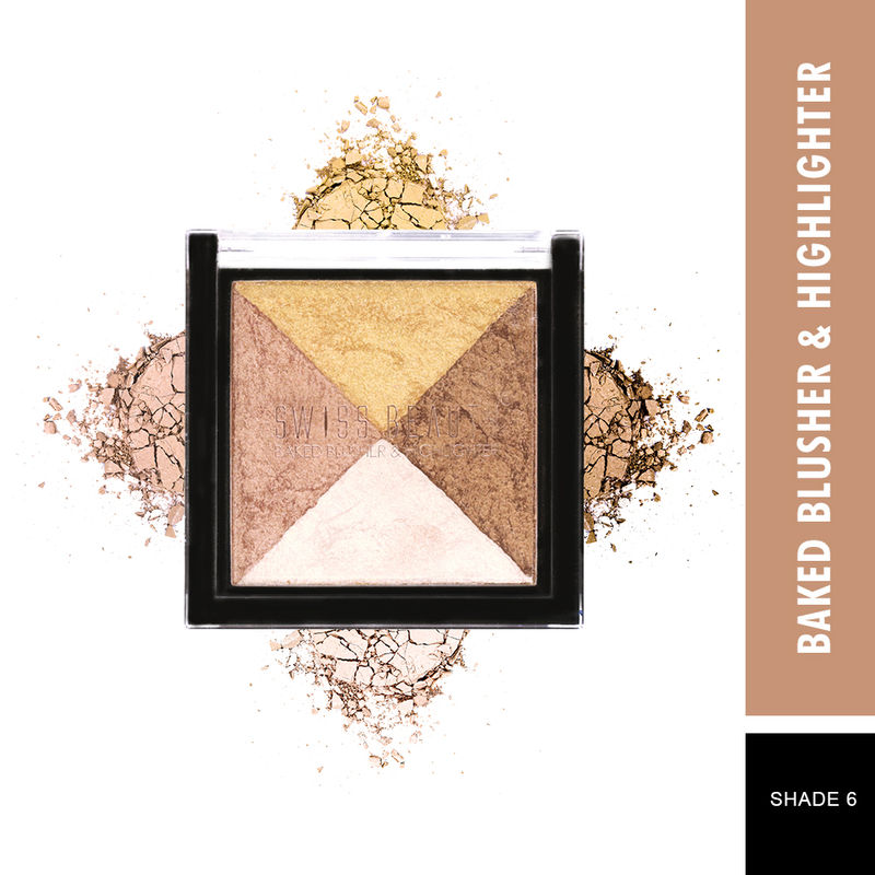 Swiss Beauty Baked Blusher & Highlighter - Shade 06