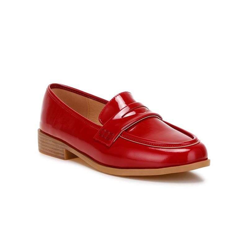 London Rag Red Penny Strap Detail Loafers (UK 3)
