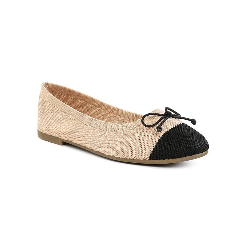 London Rag Beige Two Tone Ballerinas (UK 6)