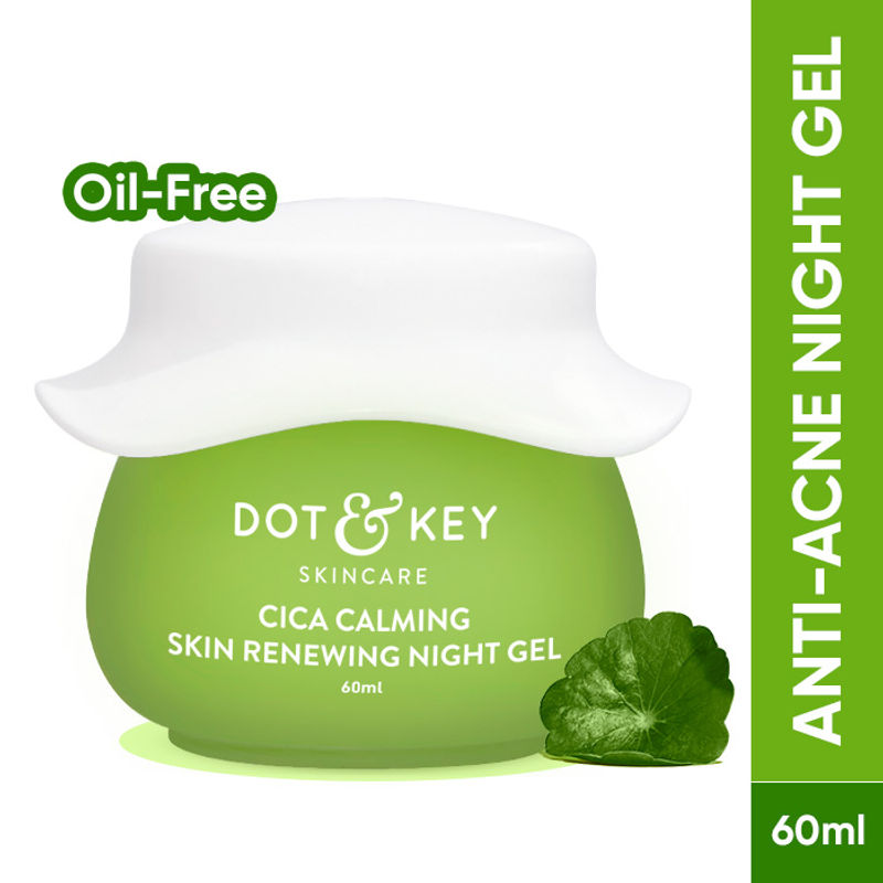 Dot & Key CICA & Niacinamide Calming Renewing Night Gel Cream For Oily, Acne Prone Skin