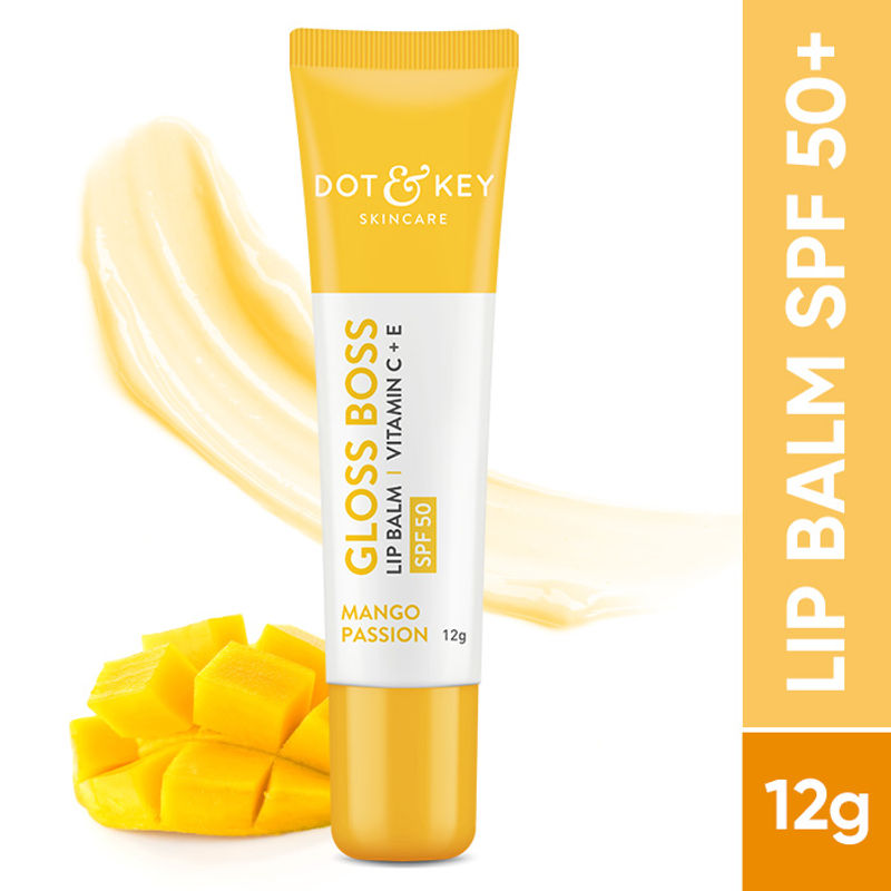 Dot & Key Gloss Boss Lip Balm SPF 50+ PA+++ With Vitamin C + E, Mango Passion