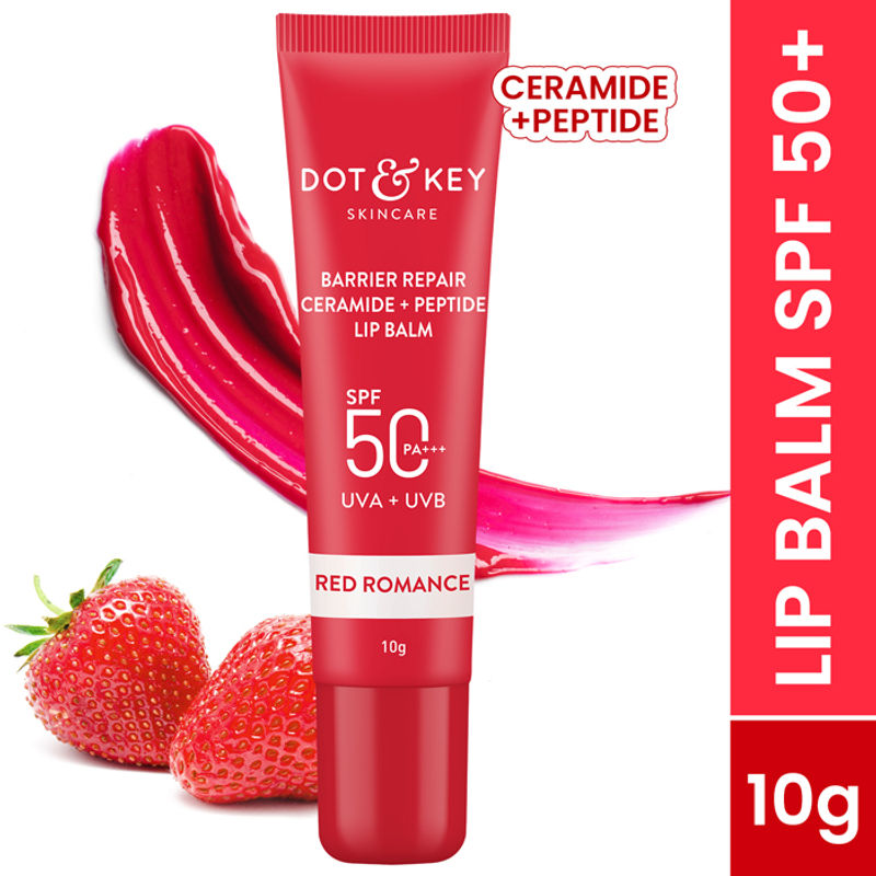 Dot & Key Ceramide & Peptide Barrier Repair Brightening Lip Balm SPF 50 PA+++ - Red Romance