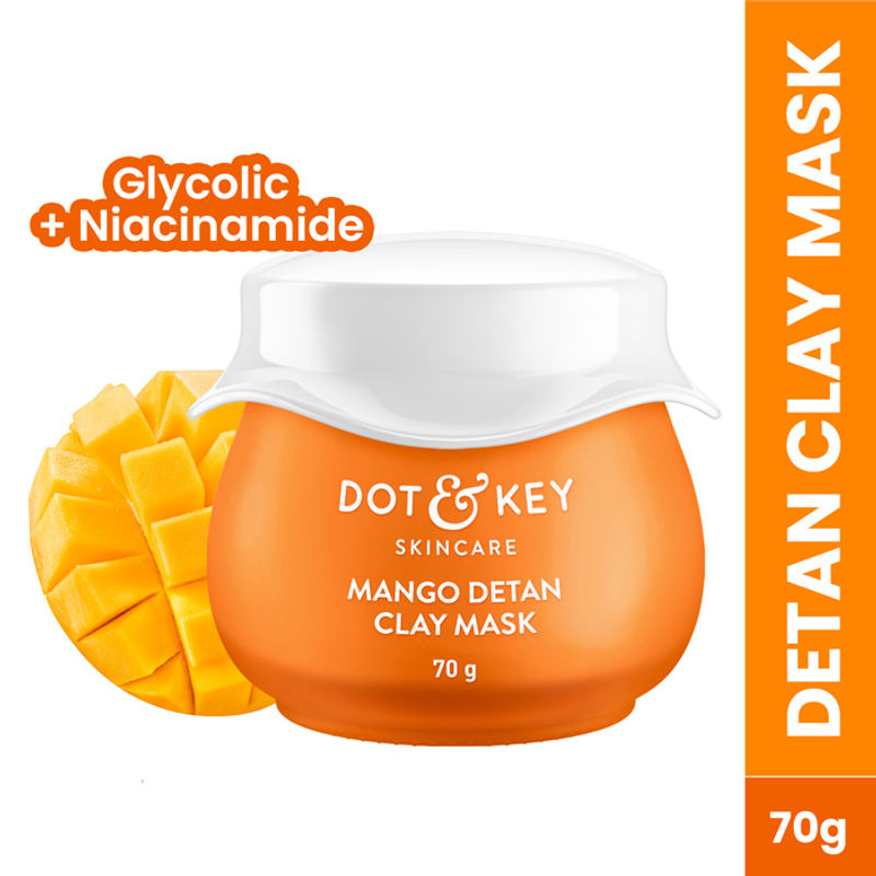 Buy Dot & Key Mango Detan Clay Mask, With Alpha-Arbutin & Niacinamide ...