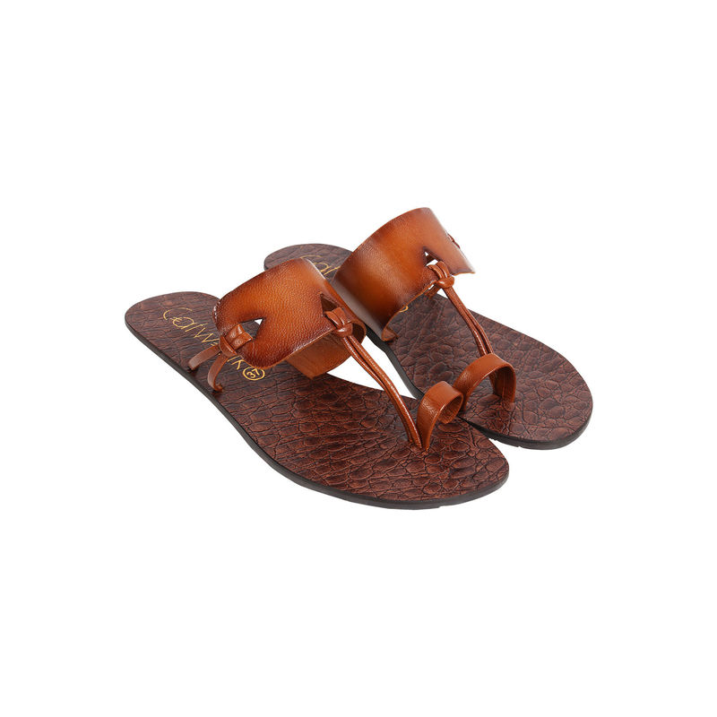 Buy Catwalk Brown Solid Flats Online