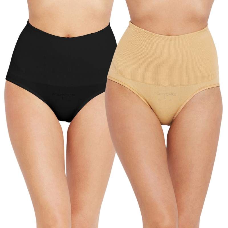 Bodycare Pack of 2 Shaping Panty in Black & Skin Colour - (XXL)