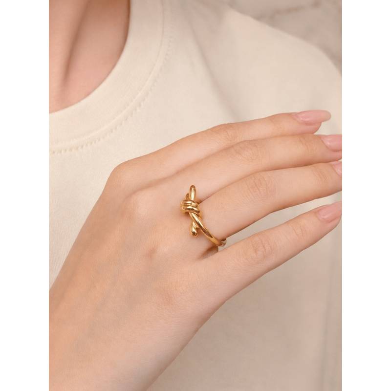 ELRA Gold 18K Gold Plated Golden Thorn Ring (6)