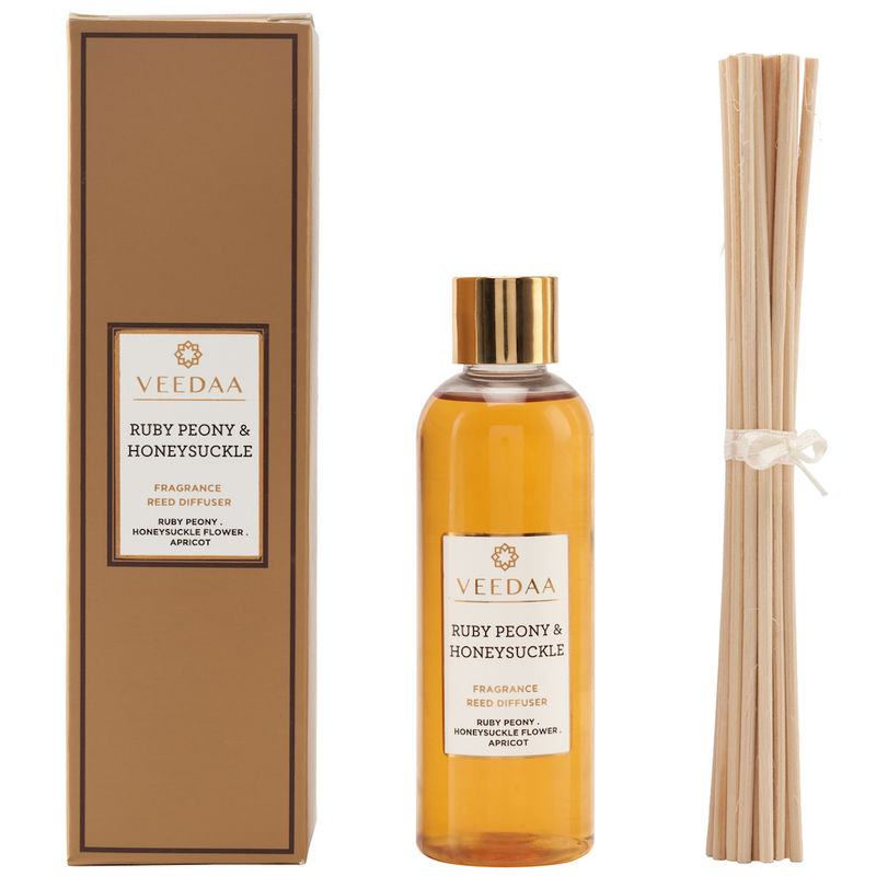 Buy Veedaa Candles Ruby Peony & Honeysuckle Diffuser Oil Refill & Reeds ...