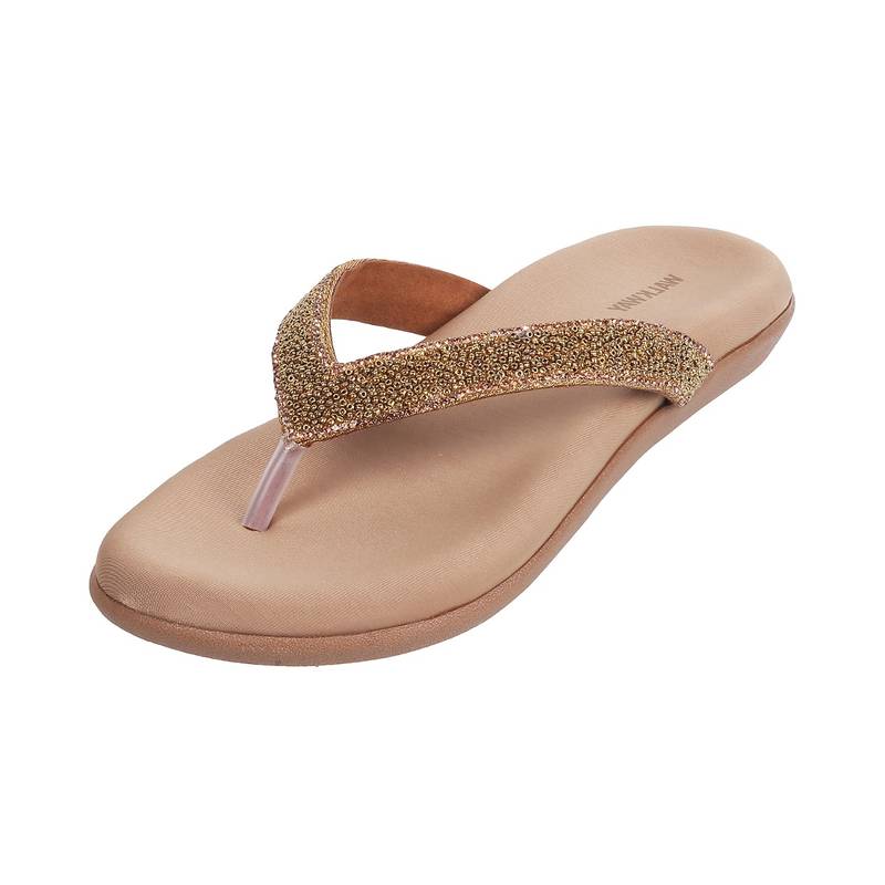 Walkway Gold Casual Flats (EURO 36)