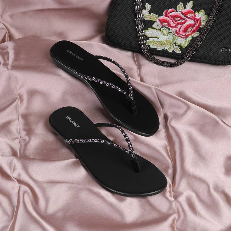 Walkway Black Casual Flats (EURO 36)