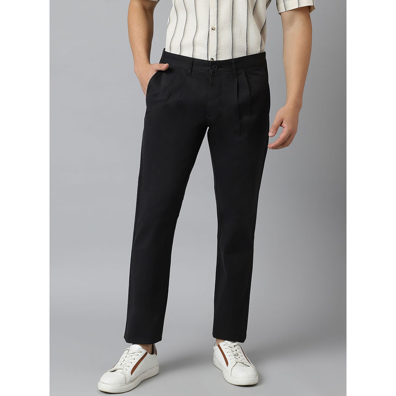 Subtract Comfort Fit Organic Cotton Stretch Chino in Black (34)