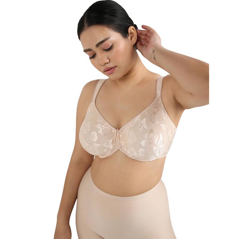 Wacoal Awareness Non-Padded Wired Full Coverage Full Support Everyday Comfort Bra - Beige (42D)