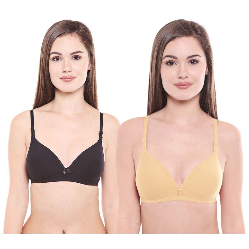 Bodycare Pack Of 2 Lightly Padded T-Shirt Bra - Multi-color (36B)