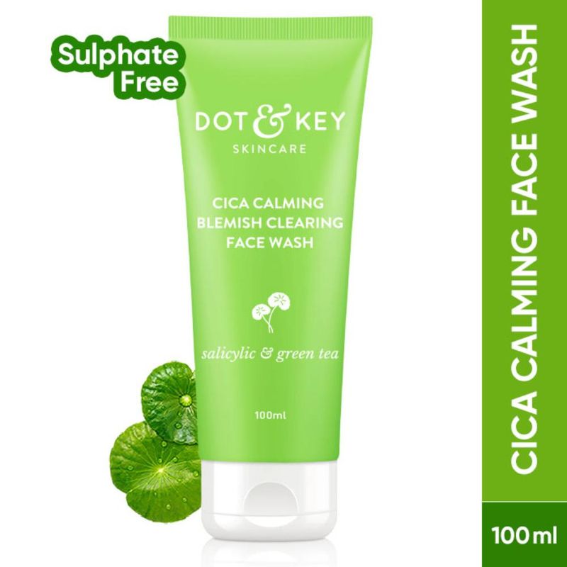 Dot & Key Cica Salicylic & Green Tea Facewash For Acne Prone & Oily Skin, Cleanses Pores & Excess Oil