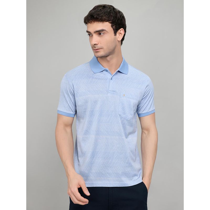 Monte Carlo Mens Stripe Regular Fit Half Sleeve Polo T-Shirt (XL)