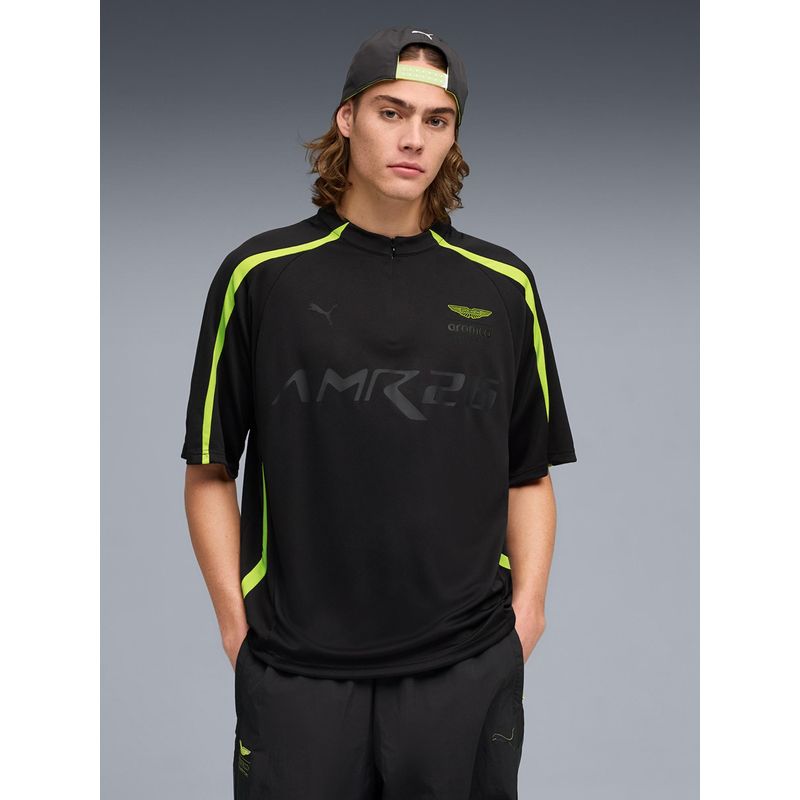 Puma Aston Martin F1 Mens Half-Zip Relaxed Lifestyle Jersey (M)