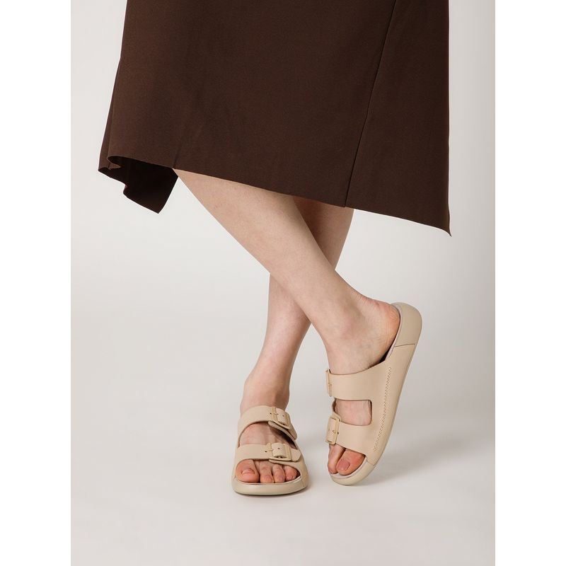 NoStrain Beige Leather Sandals (UK 4)