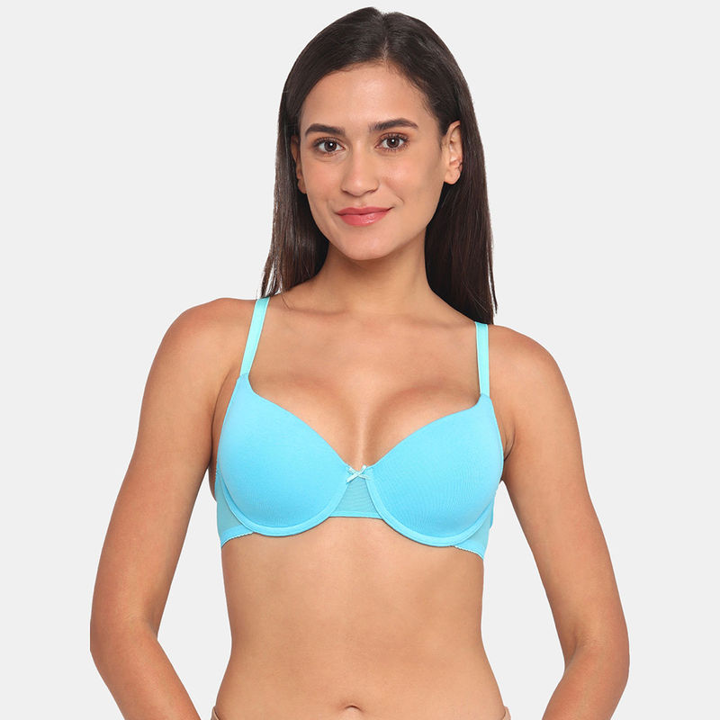 Zivame Beautiful Basics Padded Wired Medium Coverage T Shirt Bra Aquarius Buy Zivame 