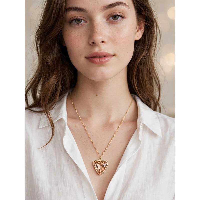 Buy Zaveri Pearls Brown Stone Embellished Pop Necklace Online