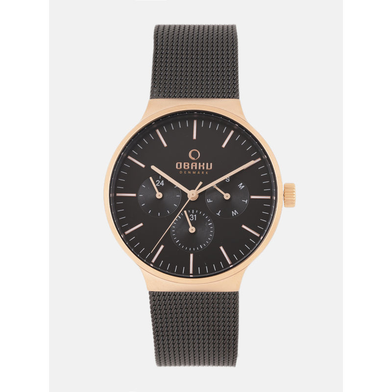 Buy Obaku Storm Night Black Round Dial Men s Watch V180GCVBMB Online