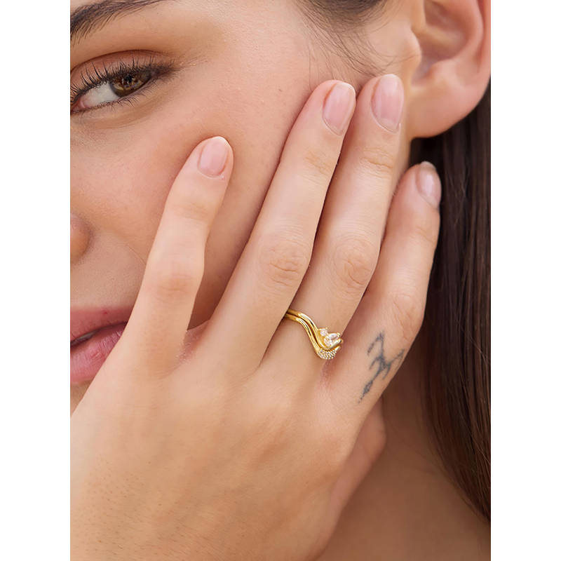 Nishani 925 White double Ring (5)