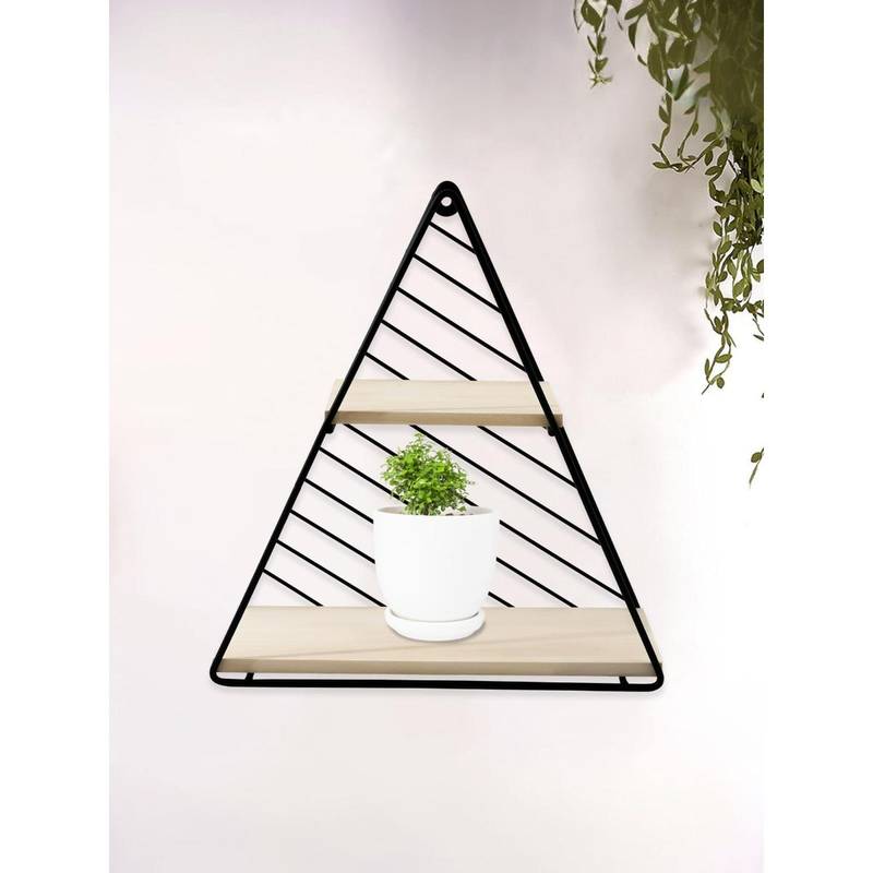 Triangle Shelf Rack Buy The Better Home Wall Shelves Metal Decorative Rack Triangle Shape ...