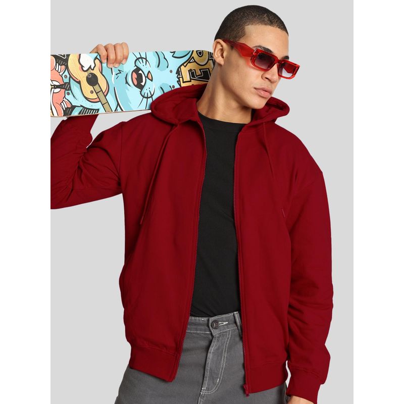 Bene Kleed Men Relaxed Burgundy Hoodie (S)