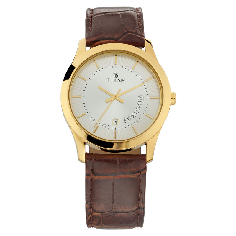Titan NM1823YL01 Silver Dial Analog Watch For Men