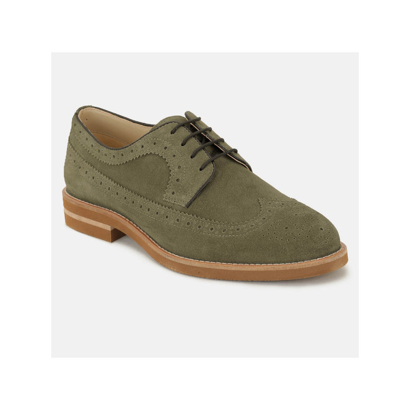 U.S. POLO ASSN. Olive LUMER Stylish Smart Casual Brogues (UK 6)