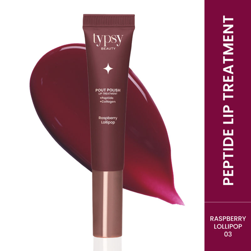 Typsy Beauty Glaze Pout Polish Peptide Lip Treatment Balm - 03 Raspberry Lollipop