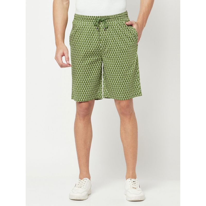 CRIMSOUNE CLUB Men's Mint Printed Lounge Shorts (XL)