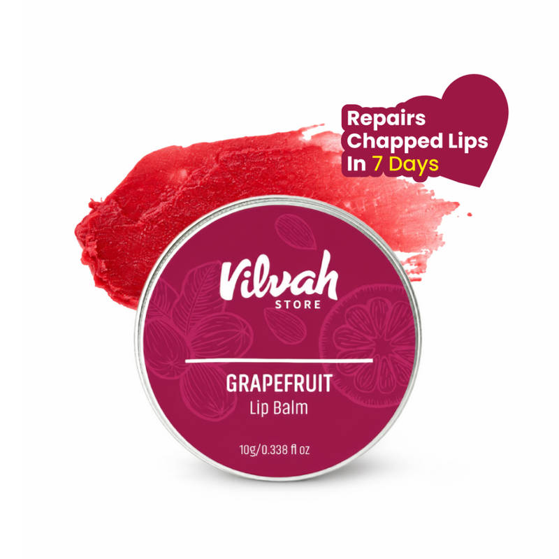 VILVAH Grapefruit Lips Balm for Dry Damaged & Chapped Lips Enriched With Shea Butter & Beeswax