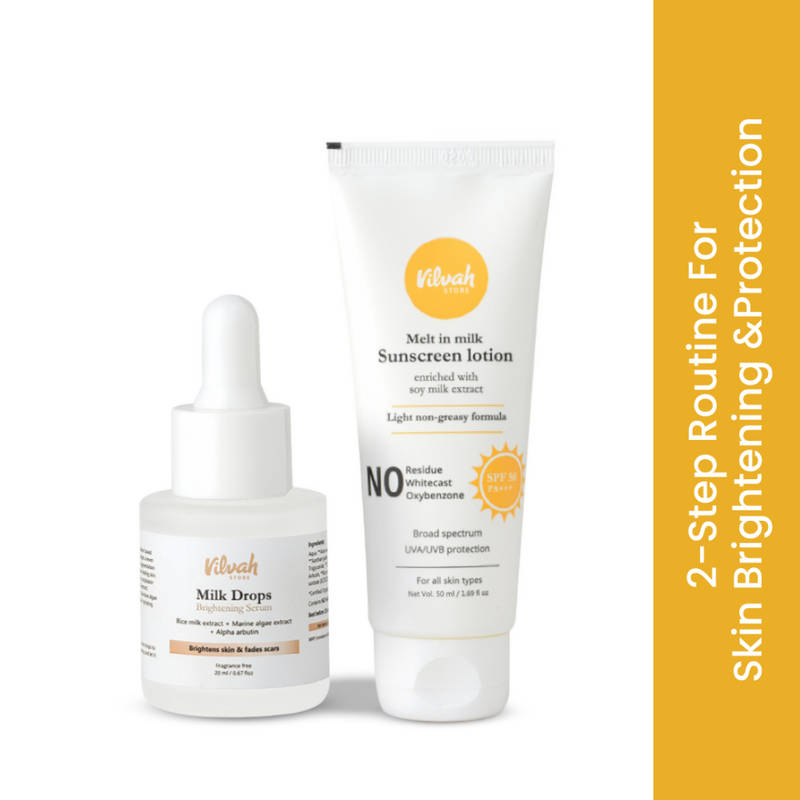 Buy Vilvah Skin Brightening Combo for Pigmentation & SPF 50