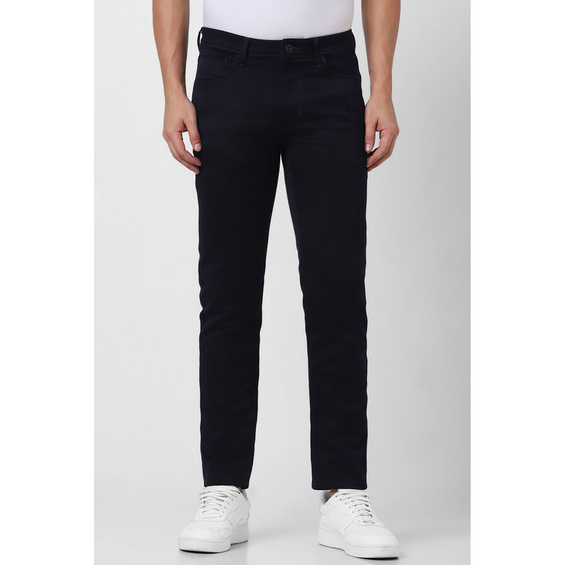 Van Heusen Men Navy Dark Wash Skinny Fit Jeans (30)